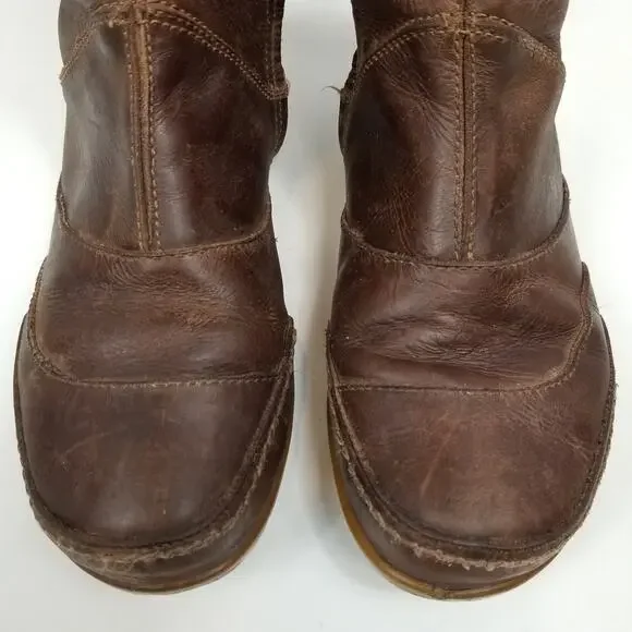 El Naturalista Brown Distressed Leather Boots Size 7 / 37 - Picture 4 of 9
